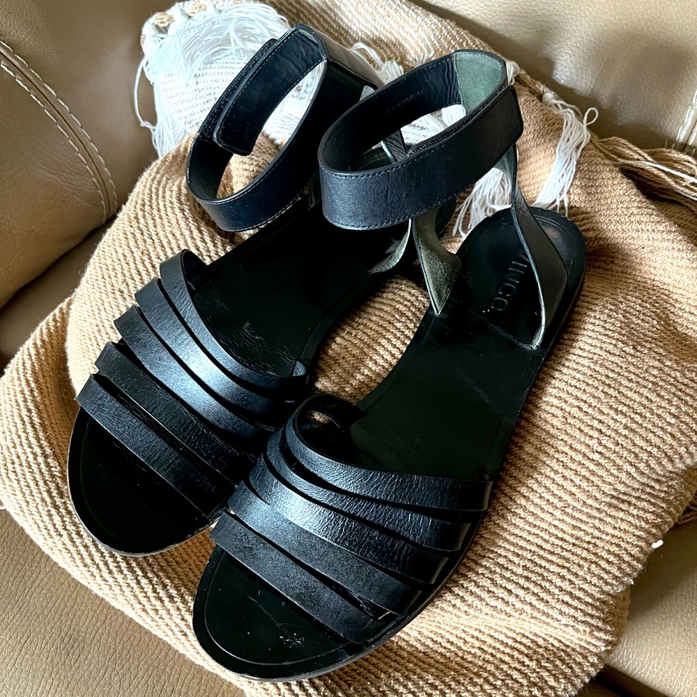 Vince Black sandals for her size 8.5 In good used condition $70